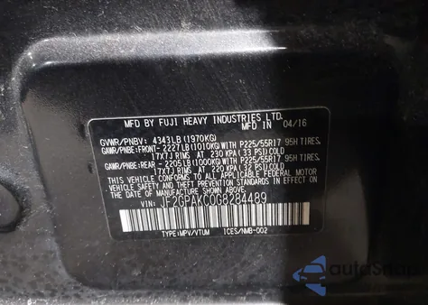 2016 Subaru Crosstrek 2.0I Limited из США, поврежденный, VIN JF2GPAKC0G8284489